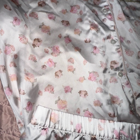 Victoria’s Secret satin shorts pajama set Floral Bridemaid logo - Picture 4 of 7